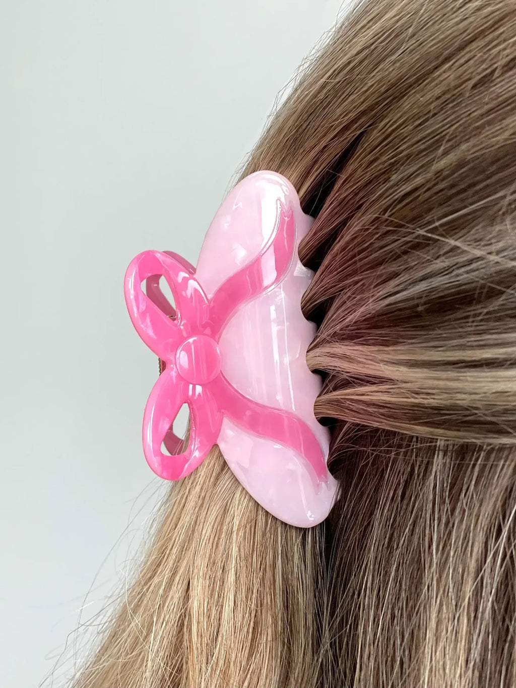 Pince à cheveux Nœud rose