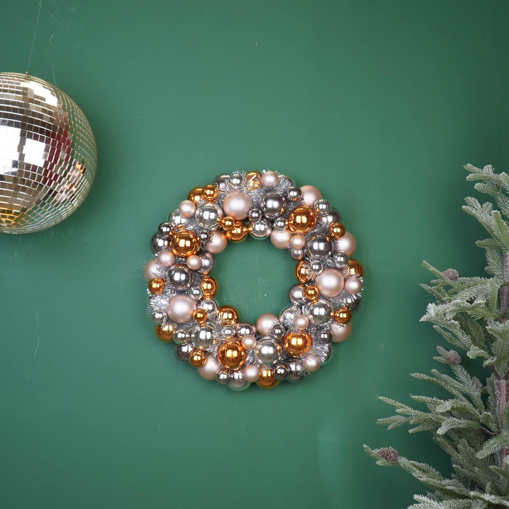 Couronne de Noël - Boules de Noël - Champagne