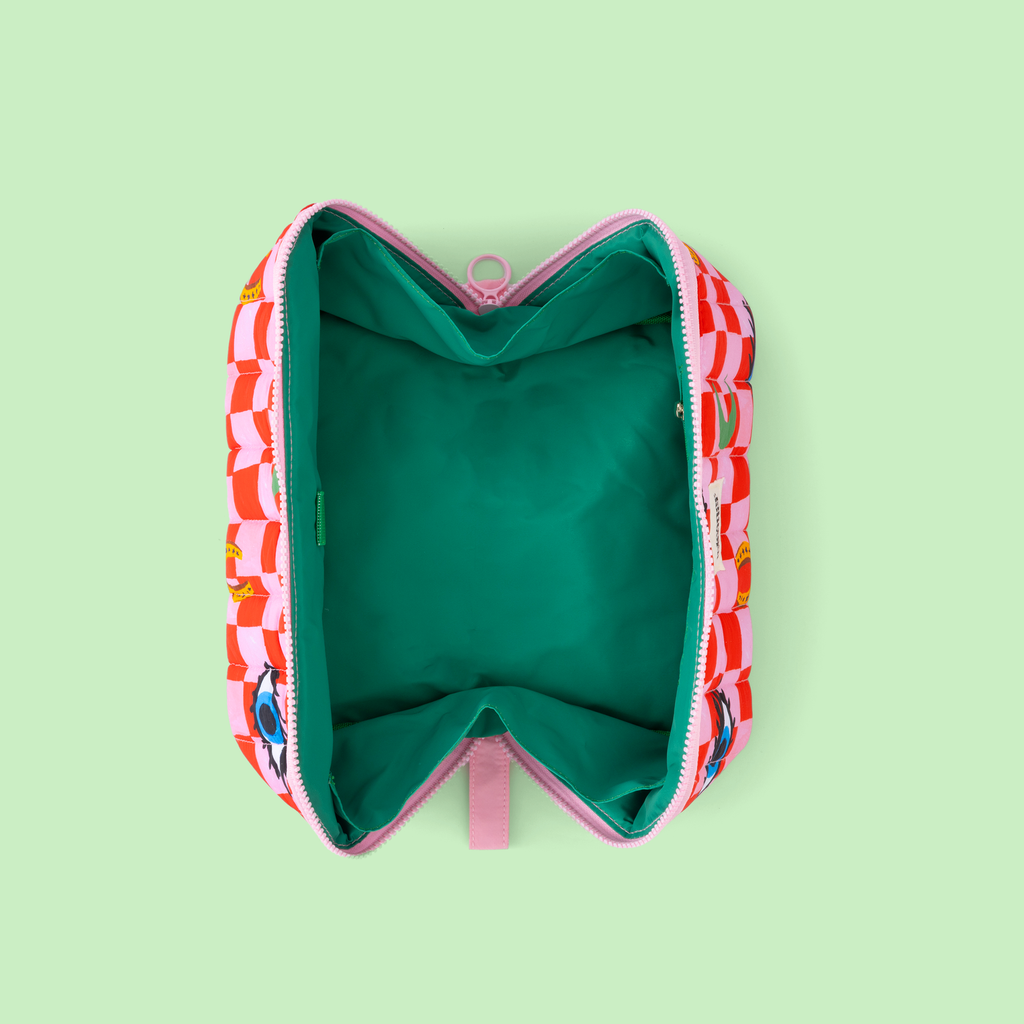 Checkmark Icons Flat Lay Toiletry Bag