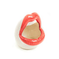 Vaso - Bordo - Ceramica - Rosso/Bianco - 10x10x12
