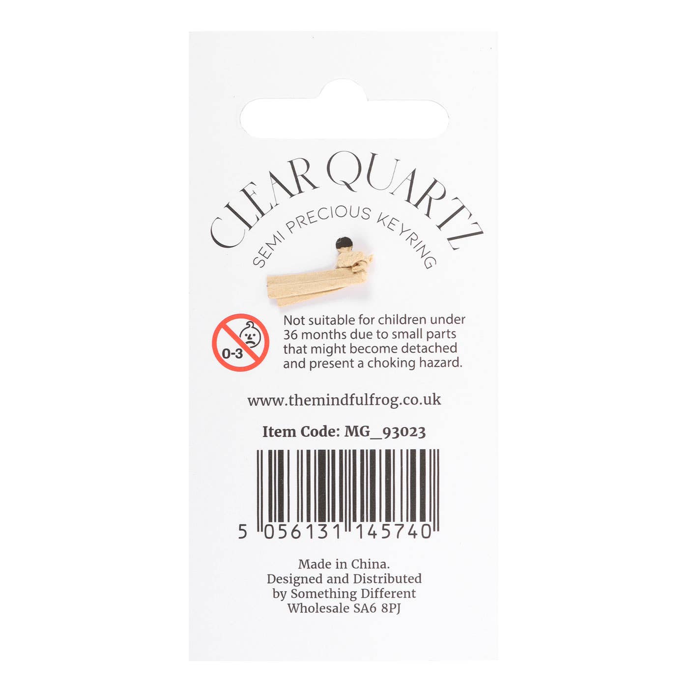 Porte-clés avec Cristal de Quartz « Leave a Little Sparkle wherever you go »