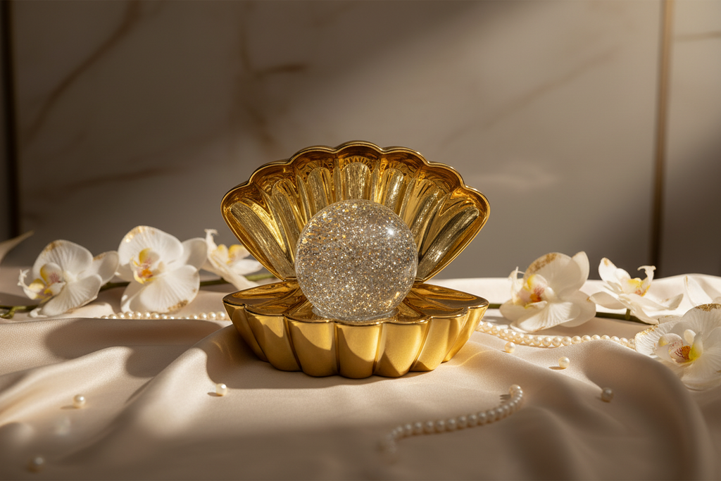 Lampe Coquillage Dorée