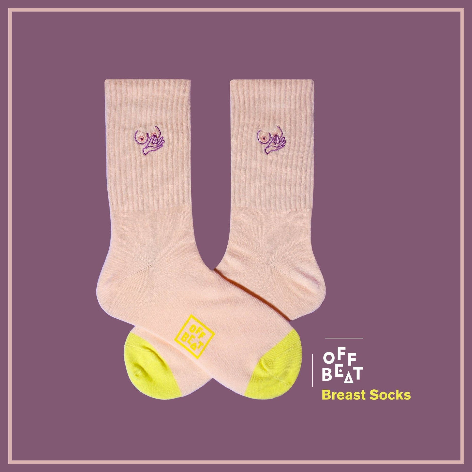 Chaussettes brodées Seins