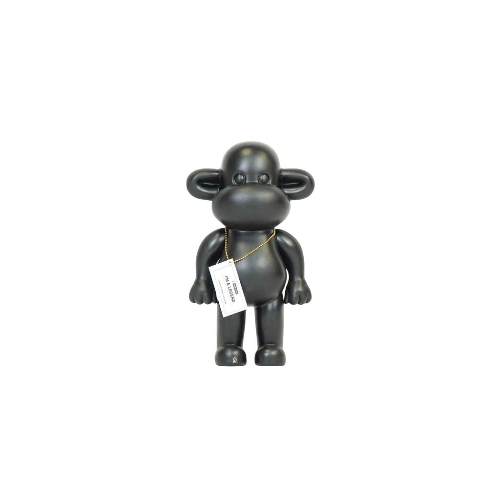 Ornamento - Statuetta Scimmia 'La Leggenda' - Poliresina - Nero - 20,5x13,5x35 cm