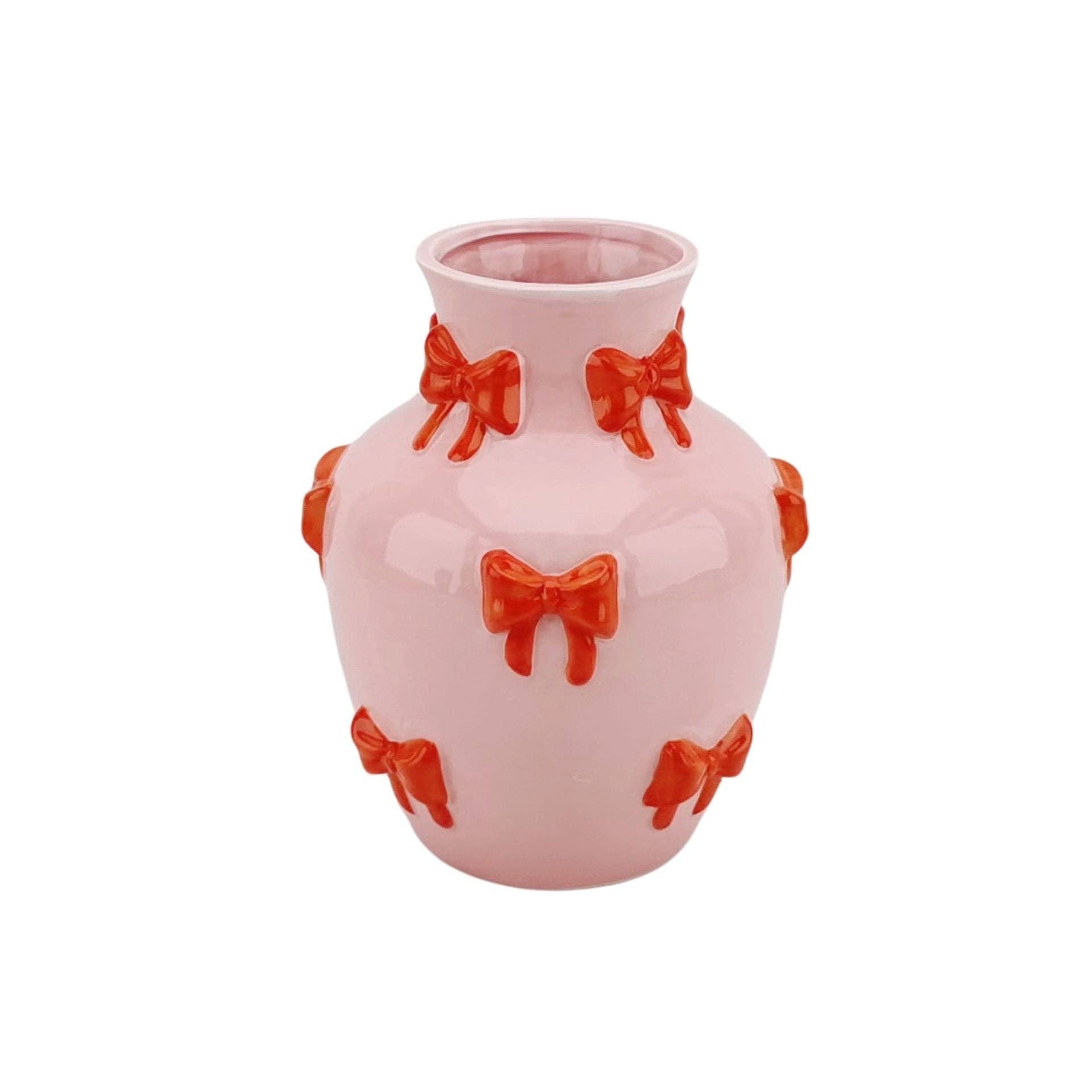 Vaso - Vaso per fiori Rubans - Rosa/Arancio - 14x14x19cm