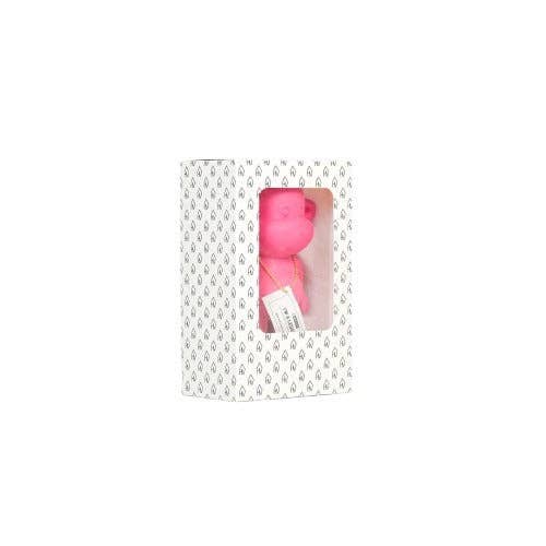 Ornamento - Statuetta Scimmia 'La Leggenda' - Resina - Rosa - 11x7x19cm