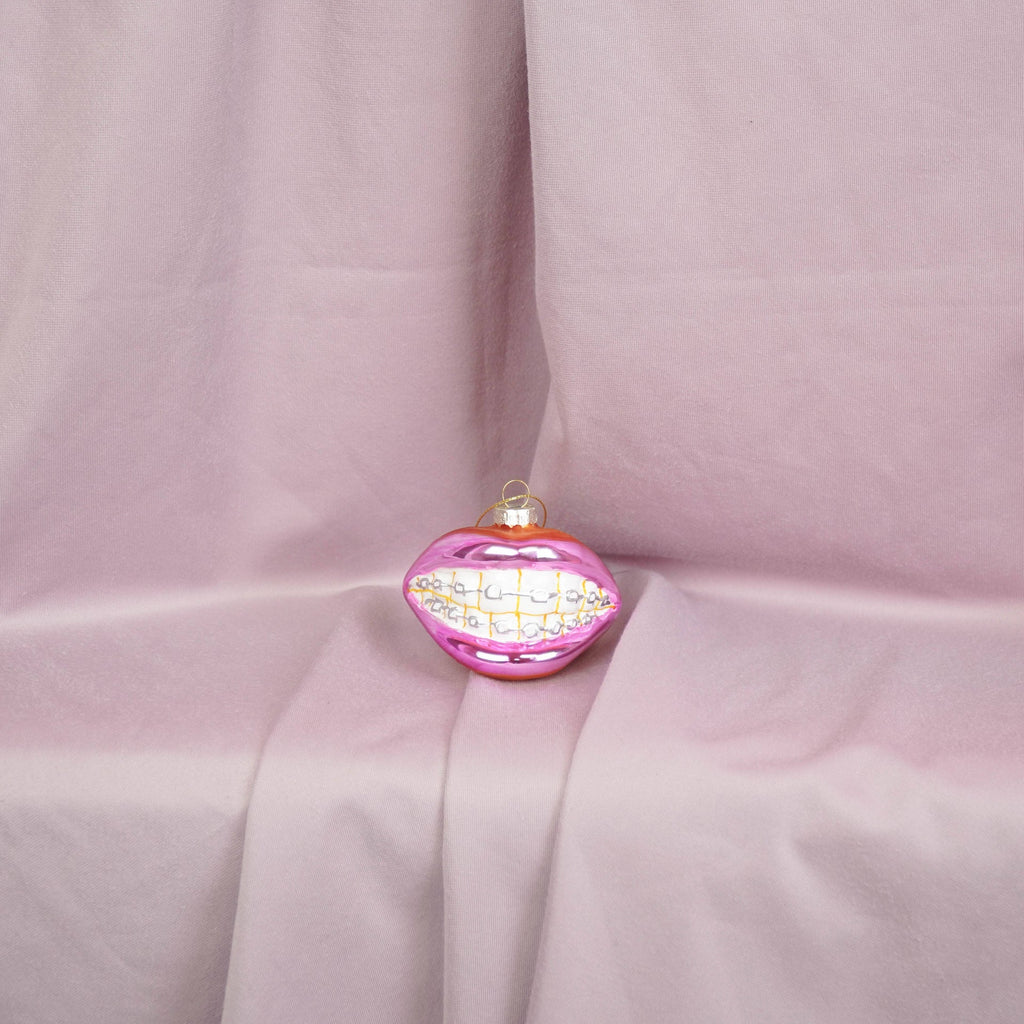 Boule de Noël Bouche avec appareil dentaire