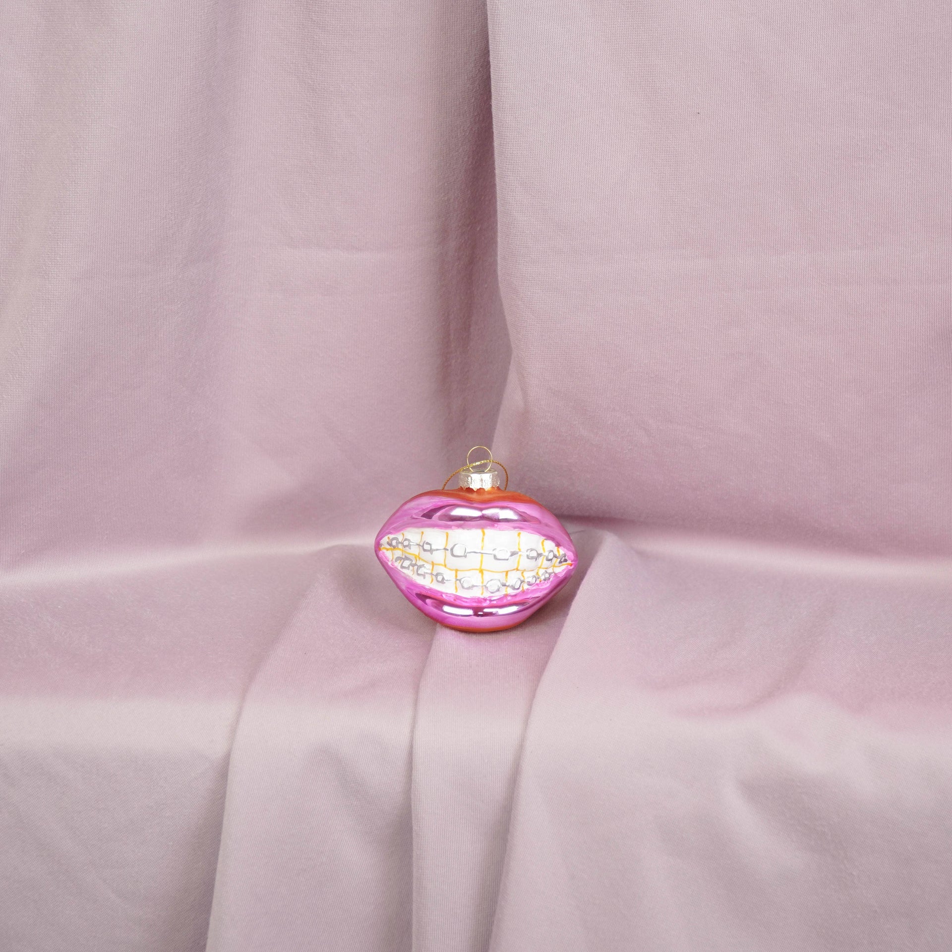 Boule de Noël Bouche avec appareil dentaire