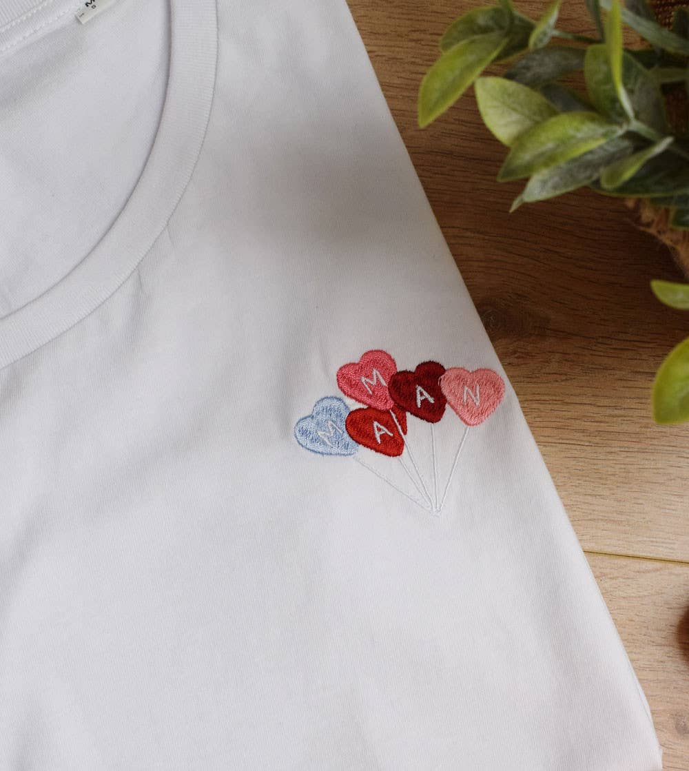 T shirt Femme Brodé - Maman ballons - t-shirt brodé Juste un T-shirt