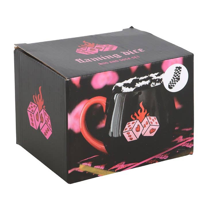 Cofanetto Tazza & Calzini Rebel Romance – Dadi Infuocati