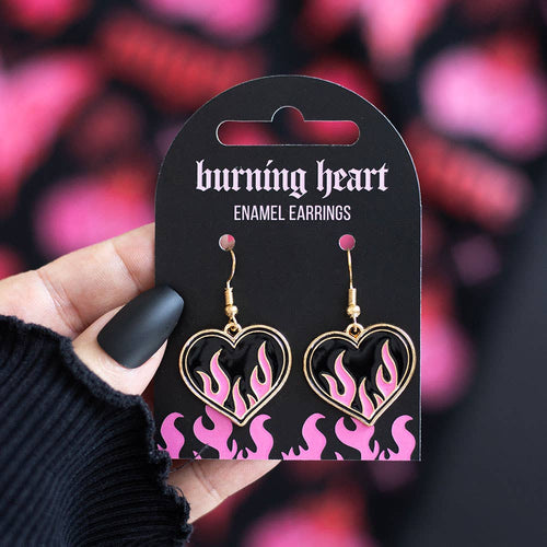 Orecchini Cuore Ardente