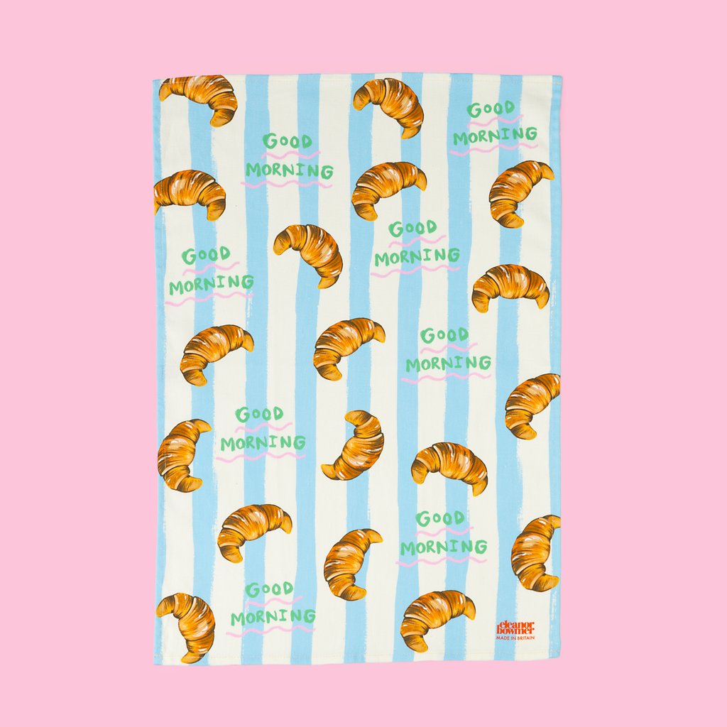 "Good Morning" Croissant Tea Towel