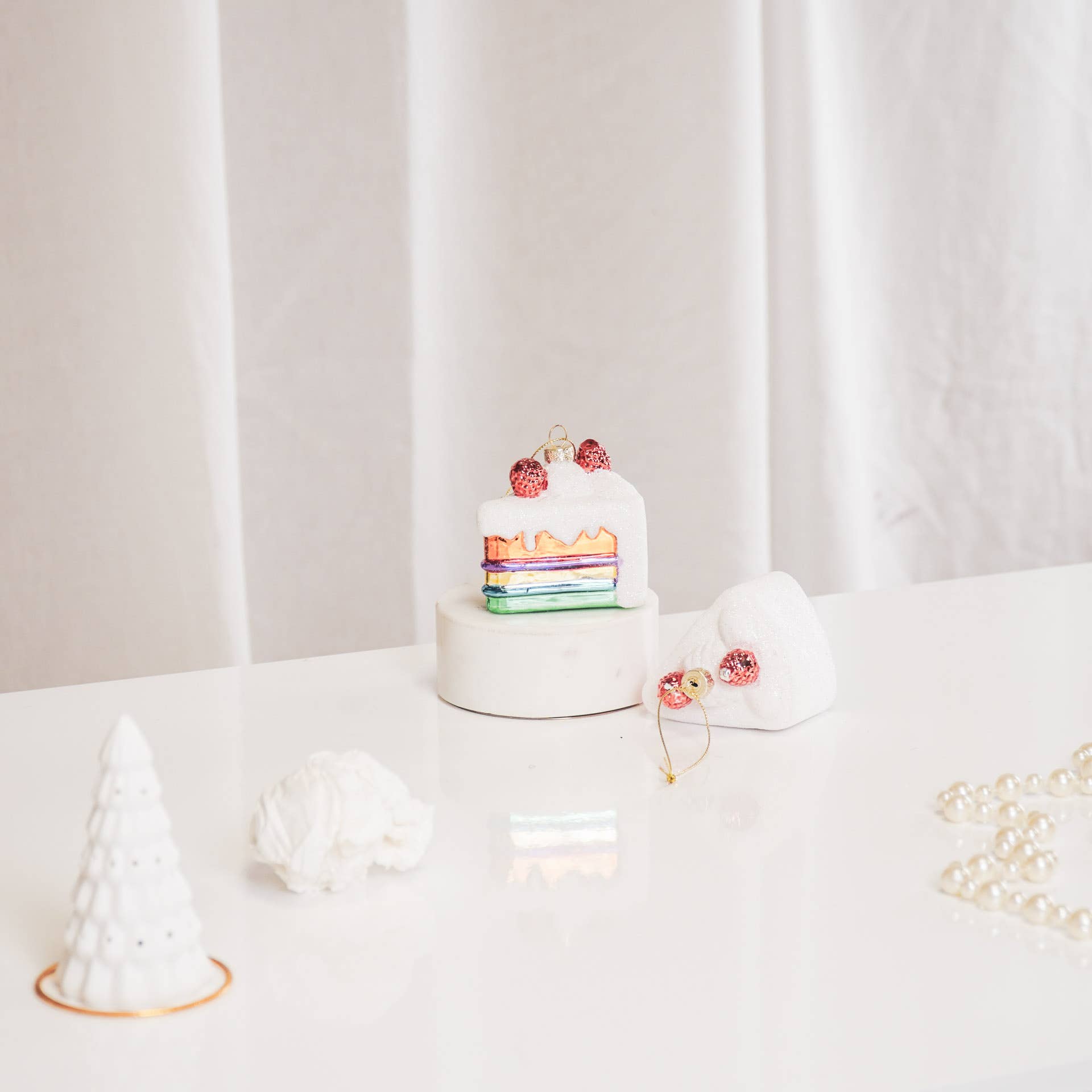 Boule de Noël Part de Gâteau