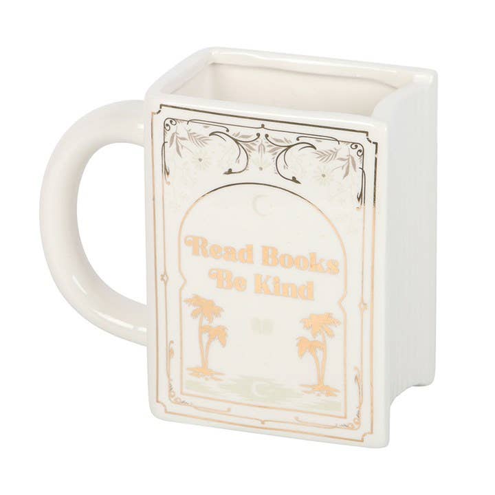 Tazza a forma di libro "Read Books, Be Kind"