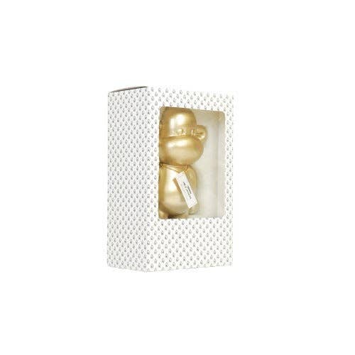 Ornamento - Statuetta Scimmia 'La Leggenda' - Resina - Oro - 20,5x13,5x35cm