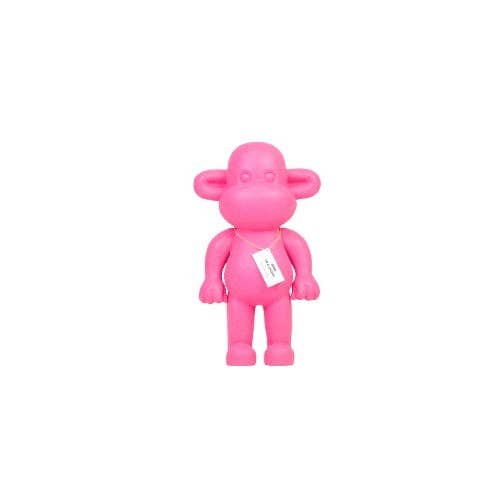 Ornamento - Statuetta Scimmia "La Leggenda" - Resina polimerica - Rosa - 20,5x13,5x35cm
