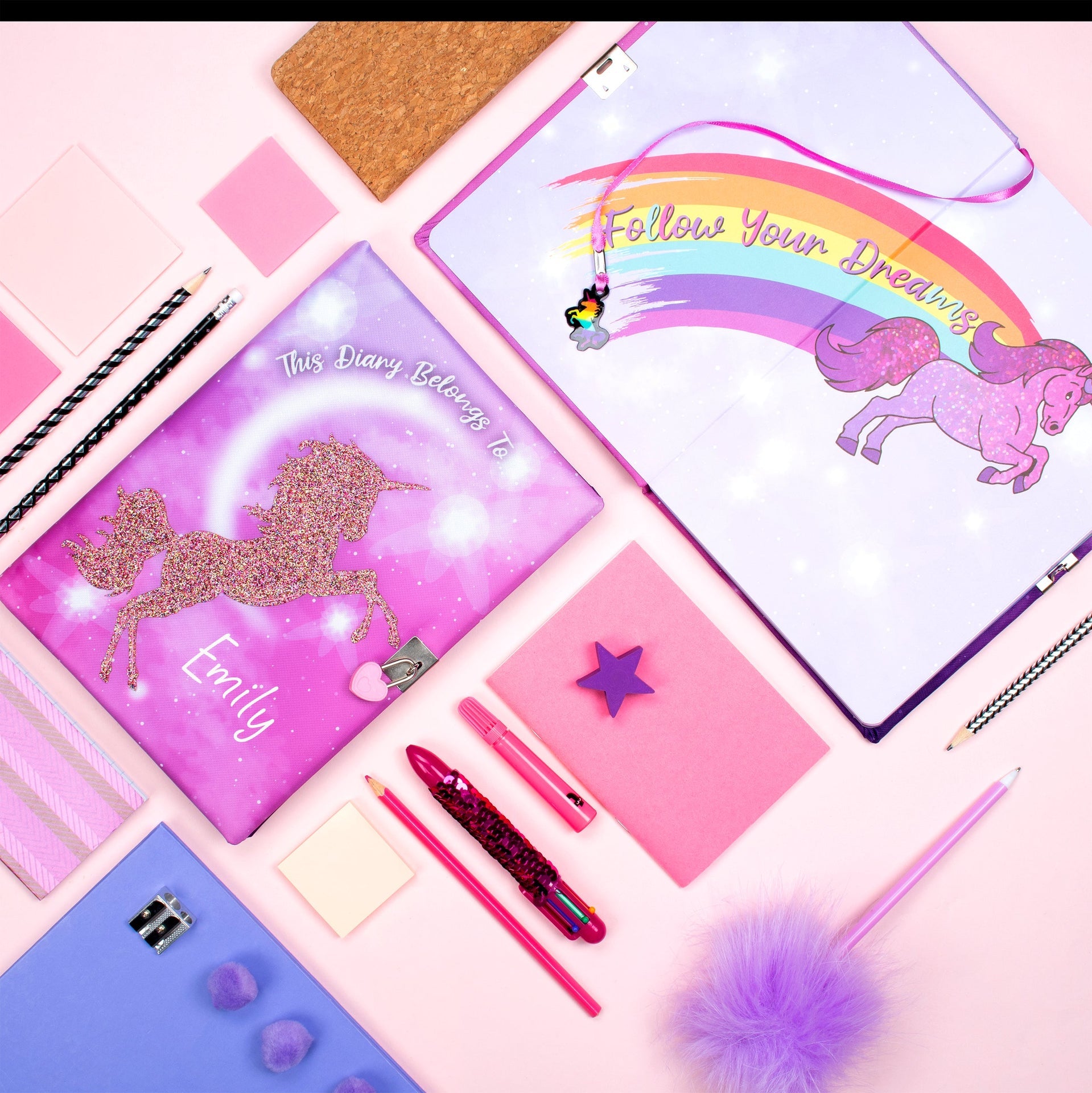 Carnet – pailleté licorne