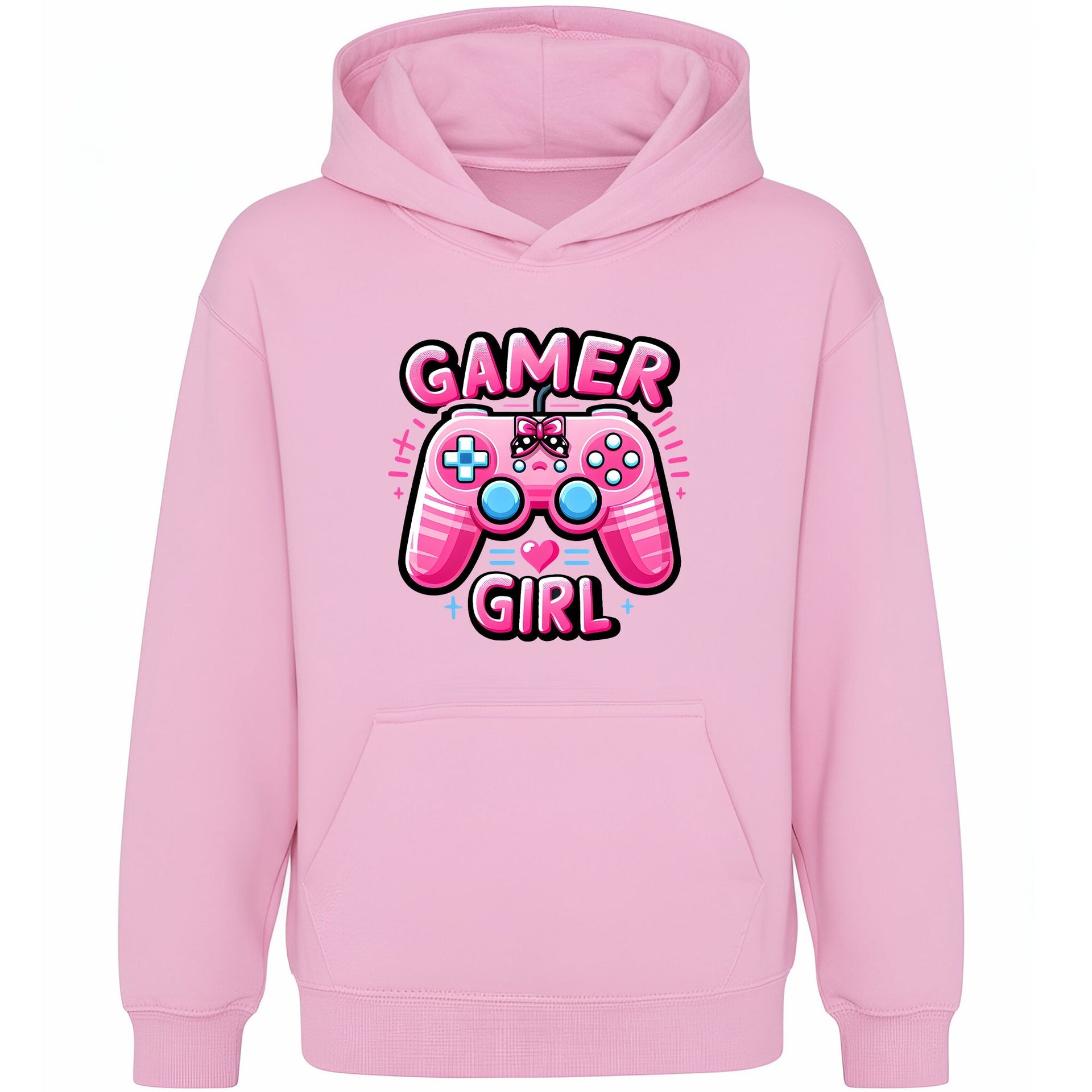 Sweat à capuche gymnastique – Fringoo gaming rose for Girls Cotton Rich Soft Hooded – gaming Pad rose