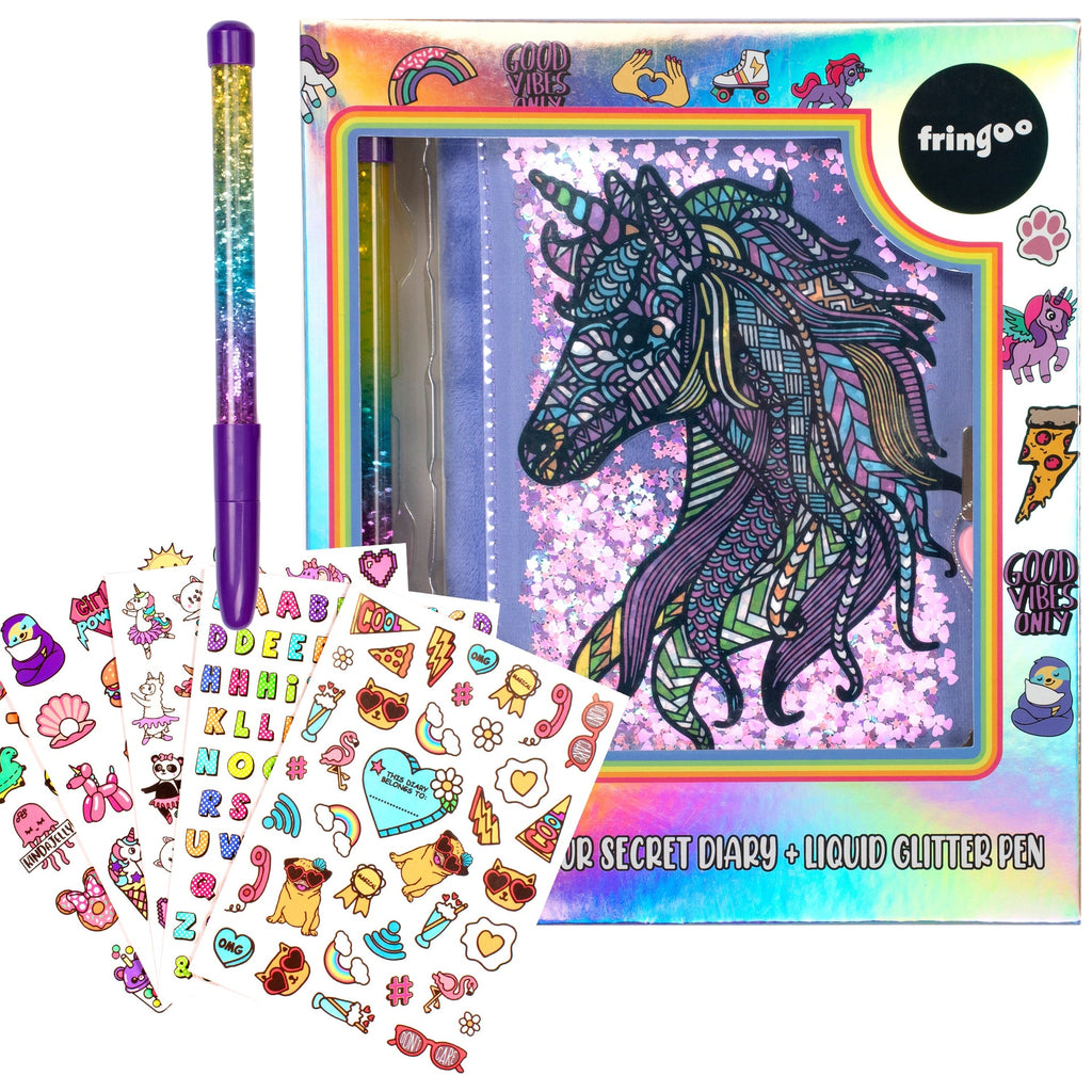 Carnet pailleté – licorne Mandala