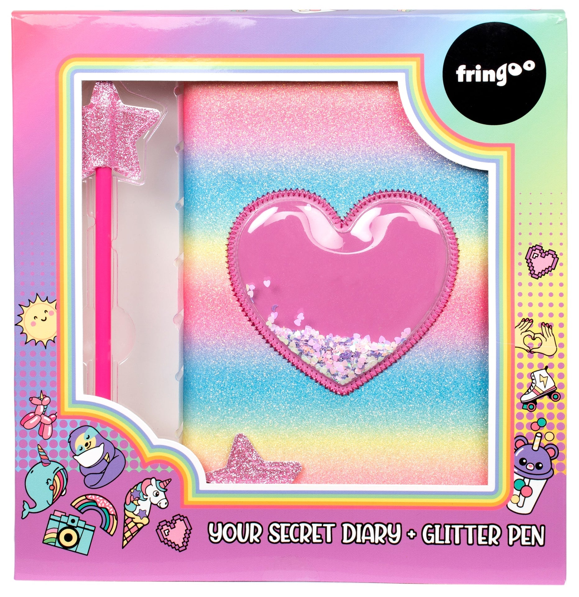 Journal secret pailleté – pailleté – Heart