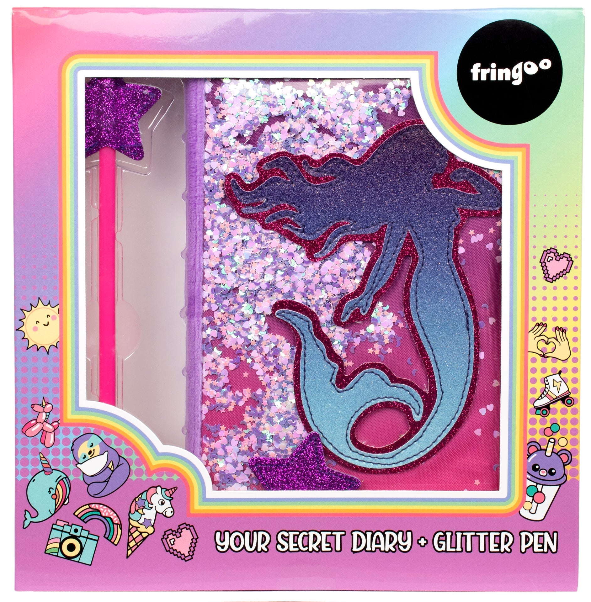 Journal secret pailleté – sirène
