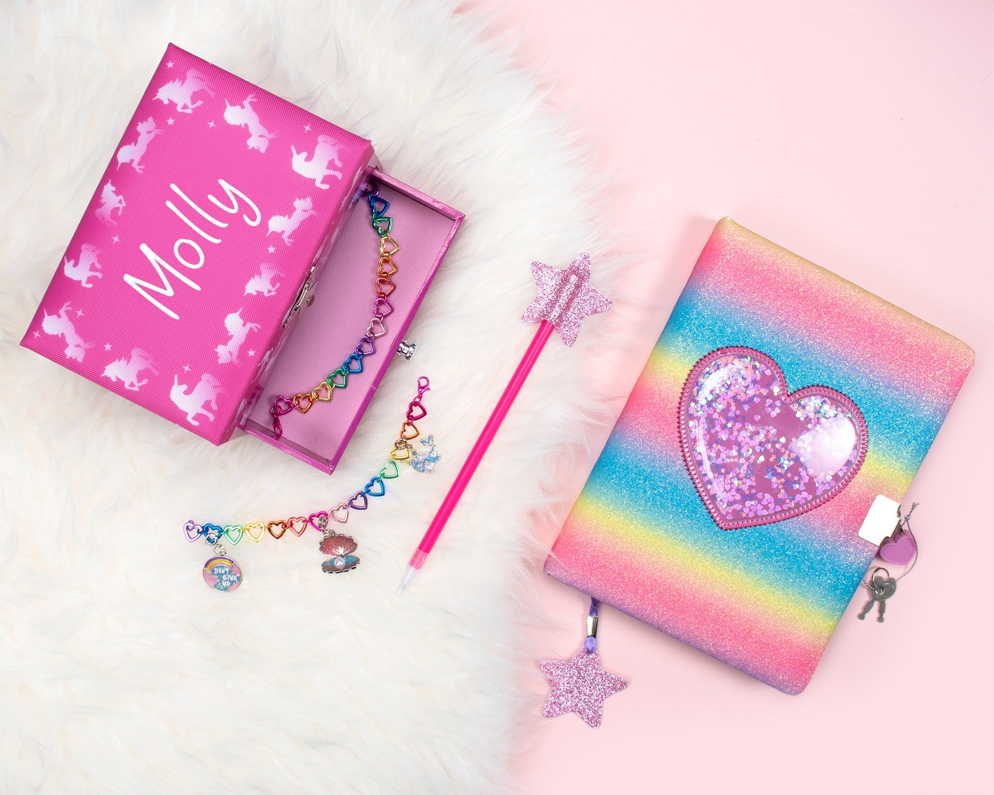 Journal secret pailleté – pailleté – Heart