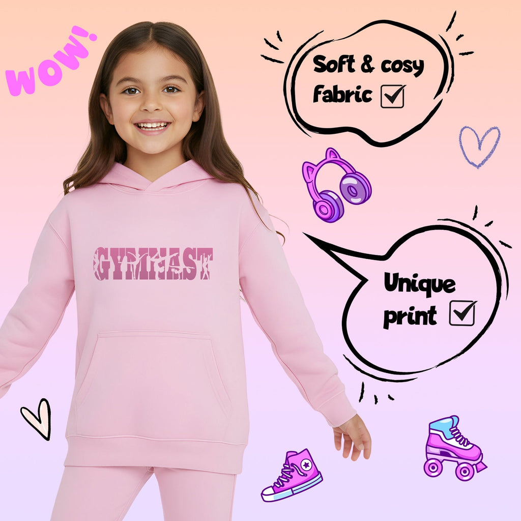 Sweat à capuche gymnastique – Fringoo Gymnastic for Cotton Rich Soft Hooded – Gymnast rose