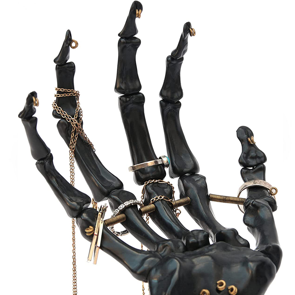 Porte bijoux Main Squelette Noire