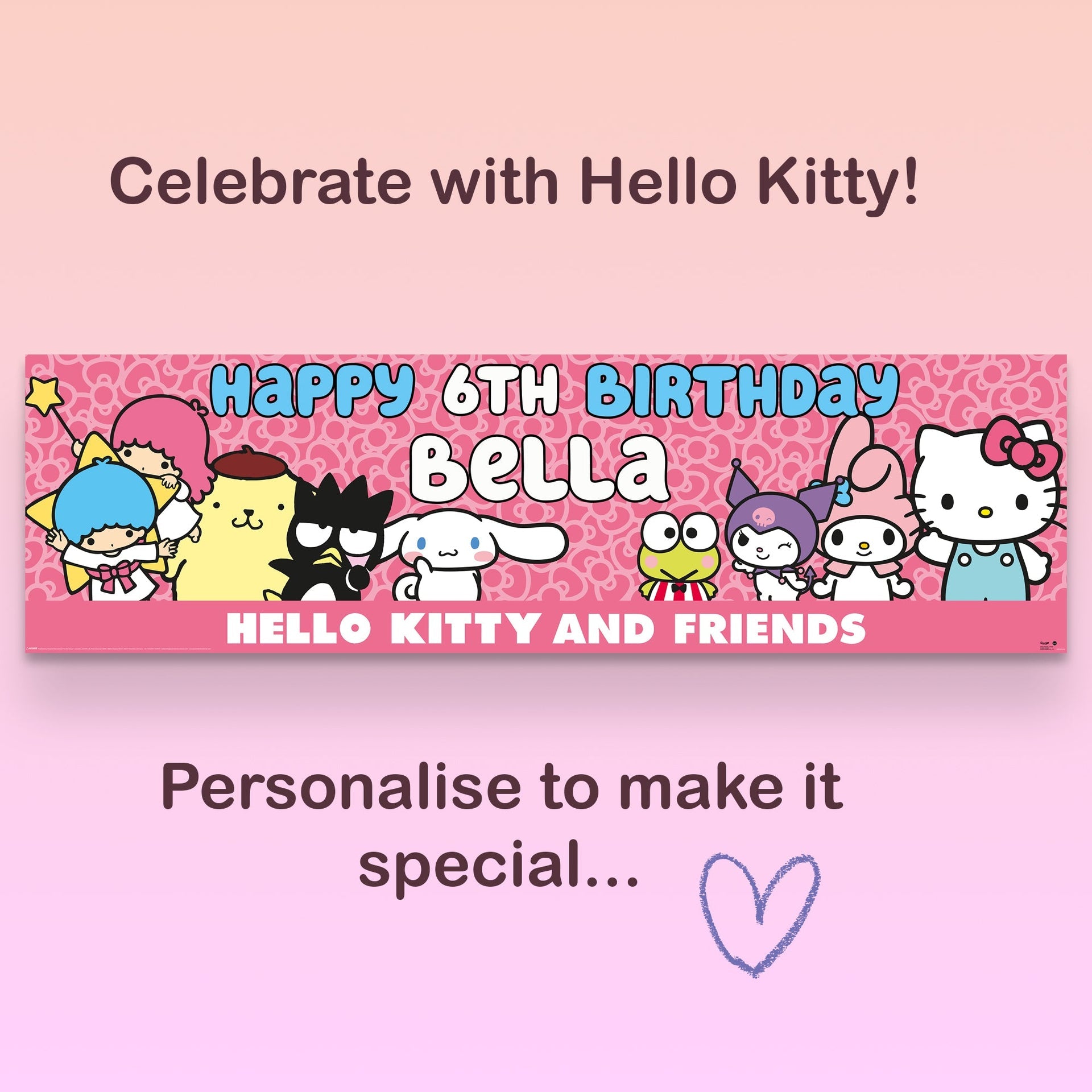 Bannière d’anniversaire – Hello Kitty