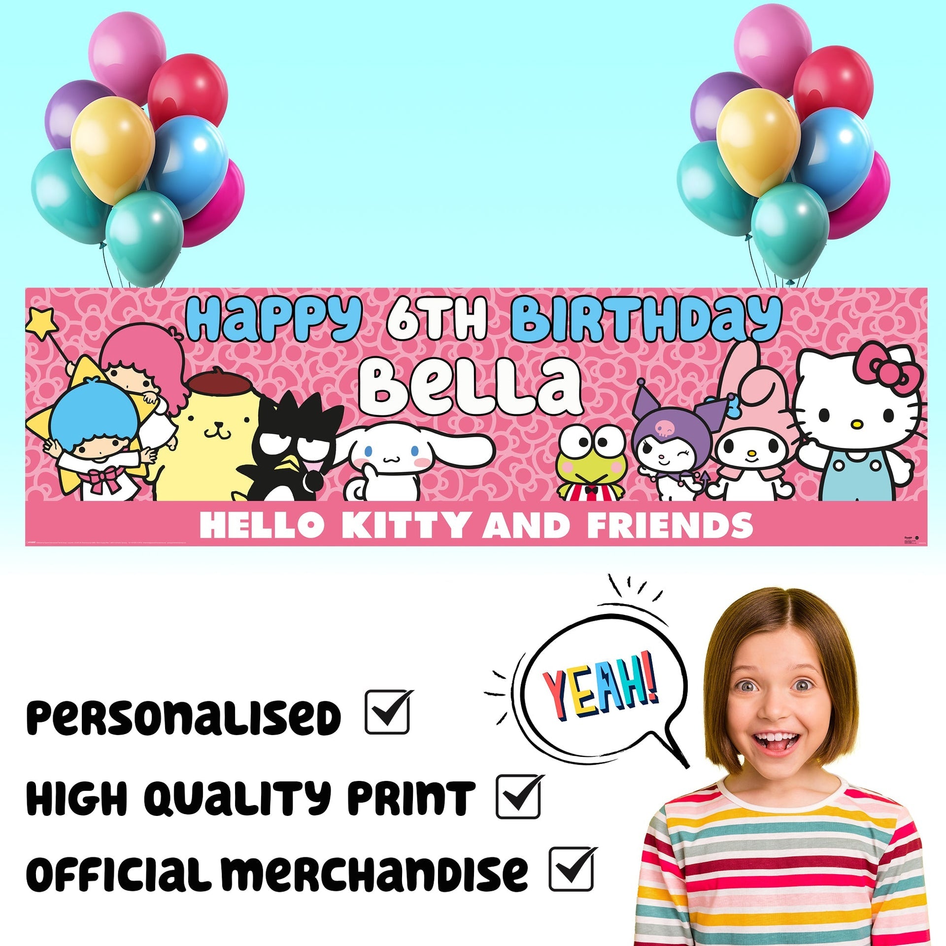 Bannière d’anniversaire – Hello Kitty