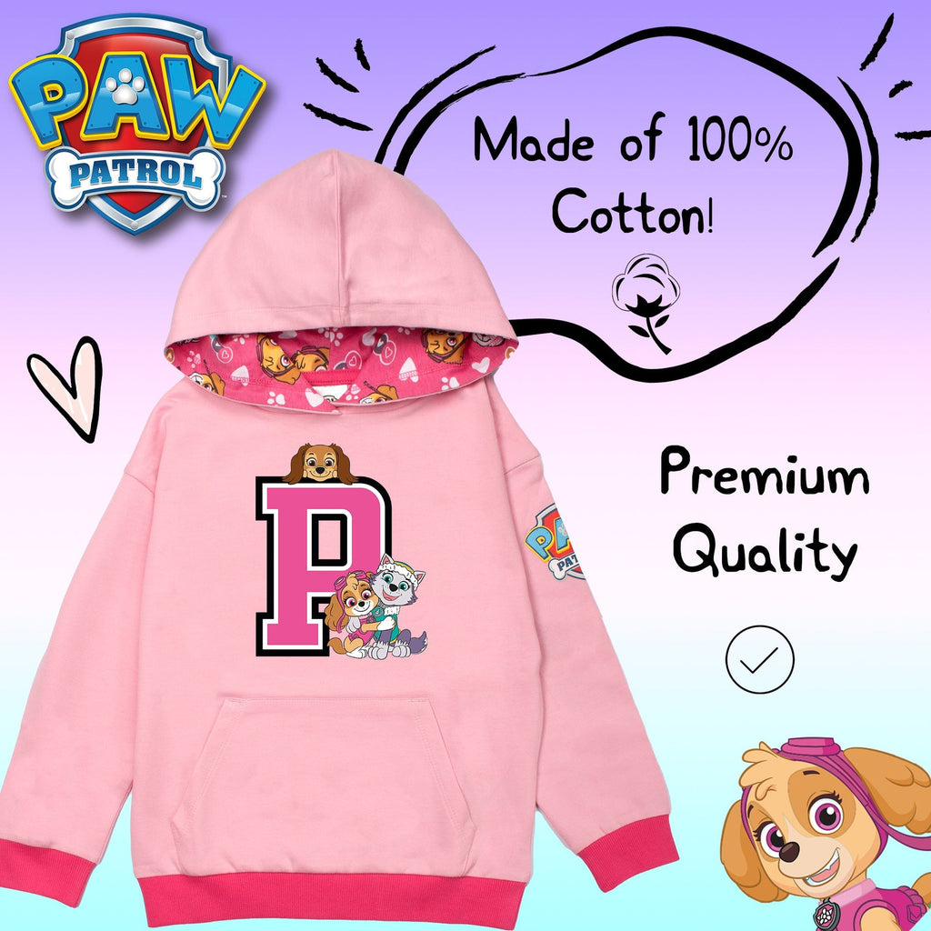Sweat à capuche – Paw Patrol Initial for Girls- rose