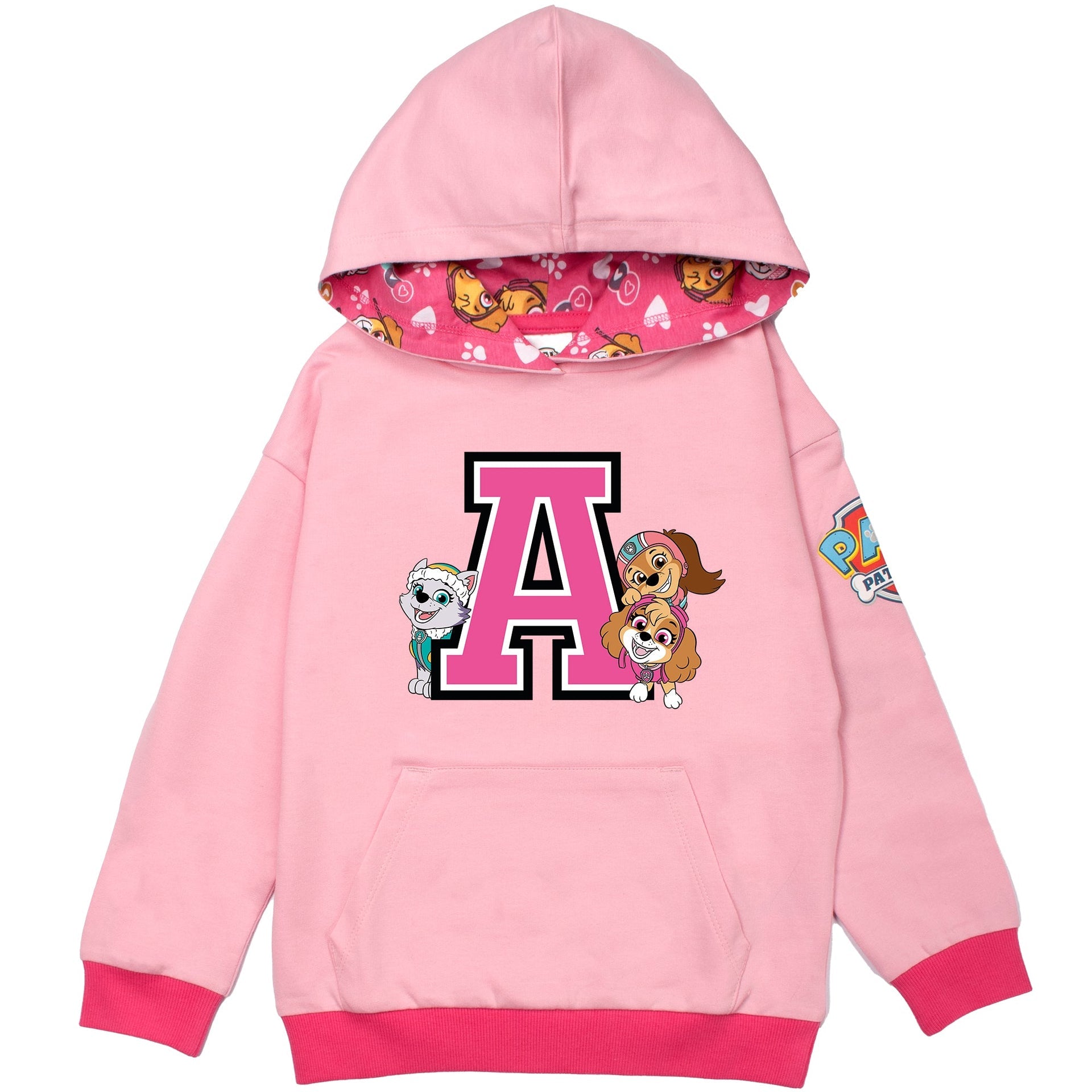 Sweat à capuche – Paw Patrol Initial for Girls- rose