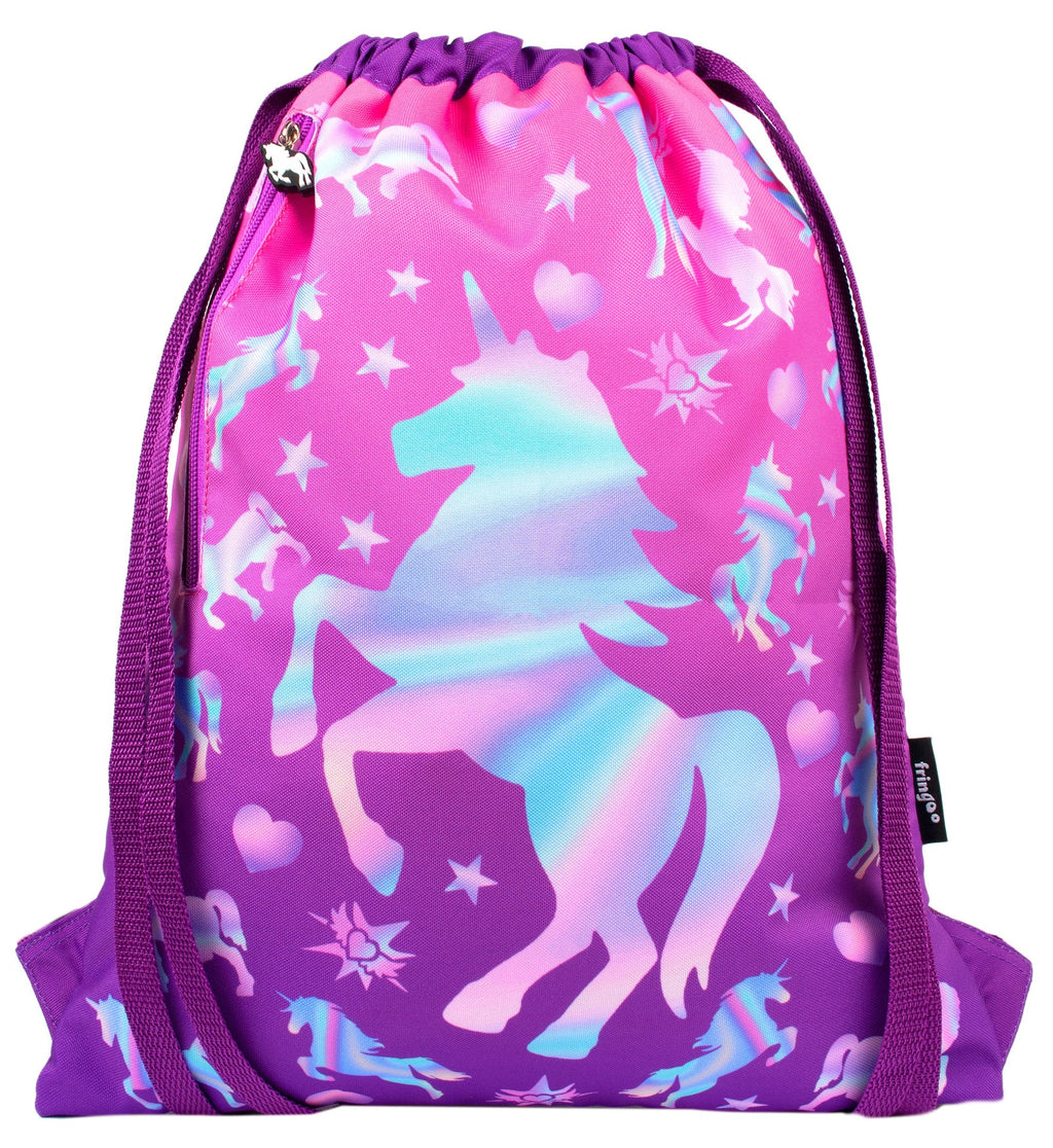 Sac à cordon avec bandoulière – licorne Ombre
