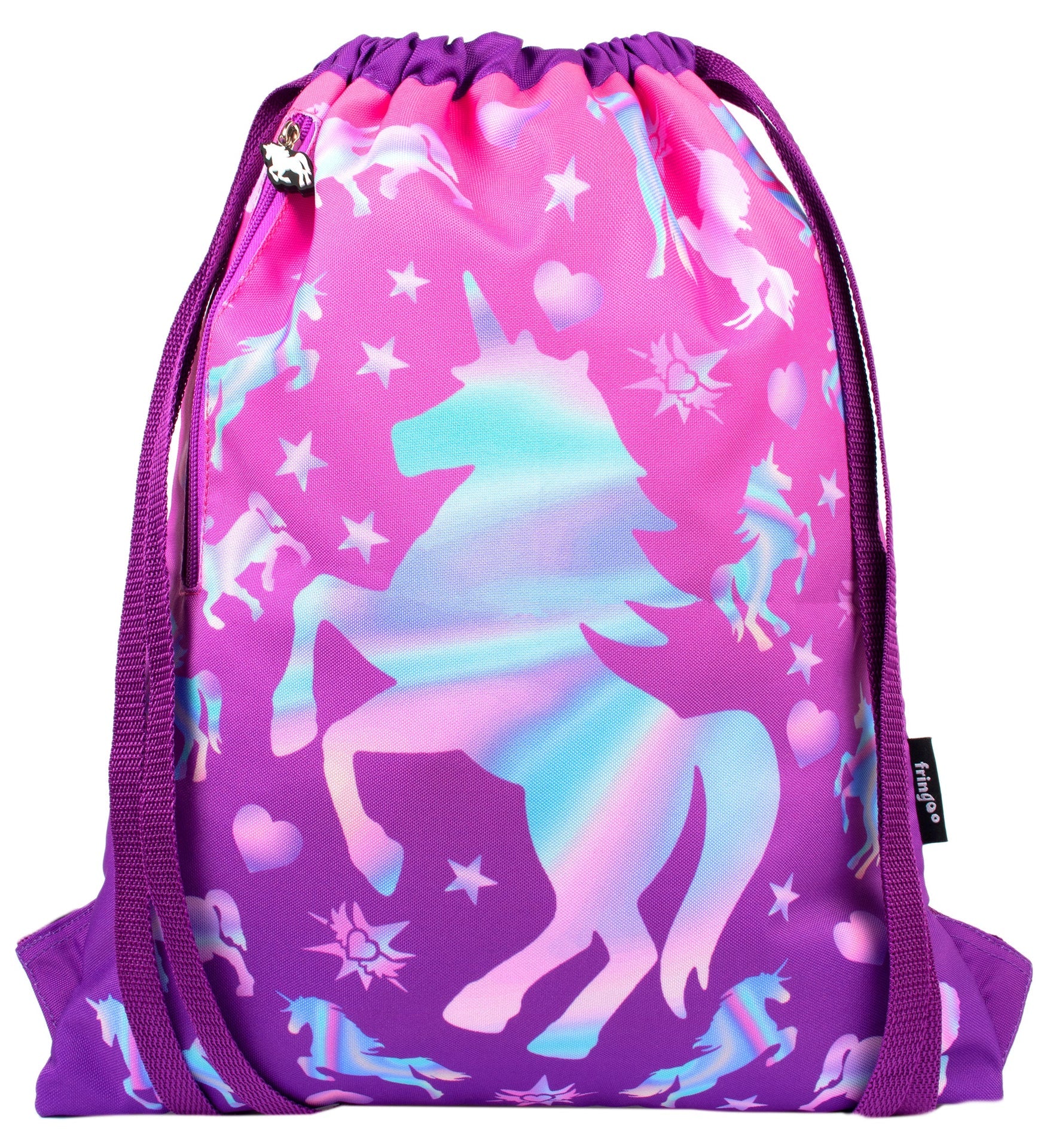 Sac à cordon avec bandoulière – licorne Ombre