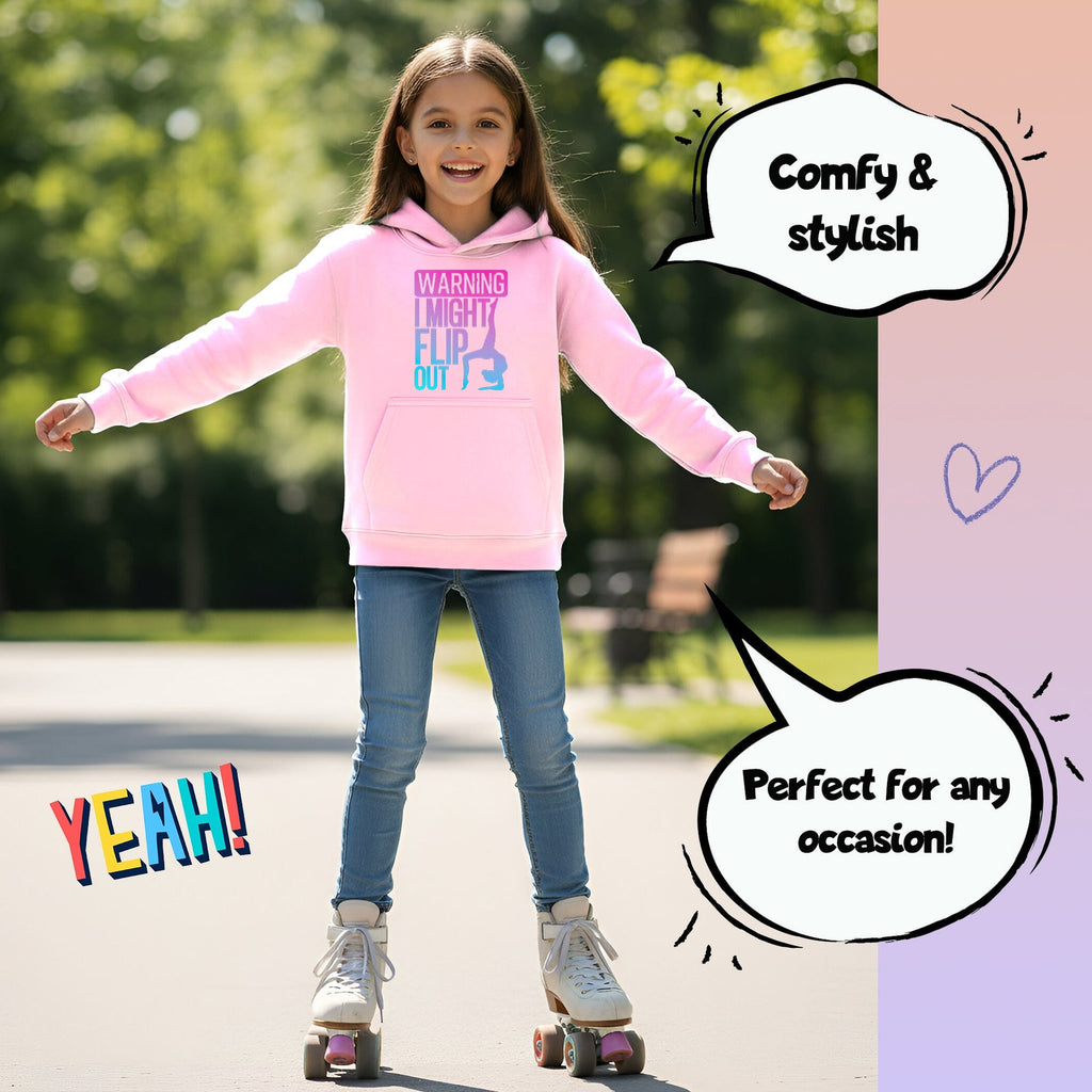 Sweat à capuche gymnastique – Fringoo Gymnastic for Cotton Rich Soft Hooded – Gymnastic Flip out- rose
