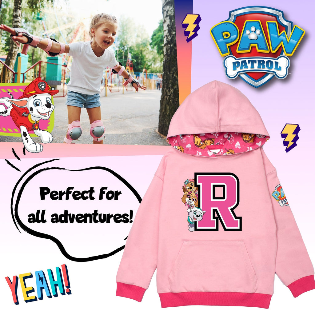 Sweat à capuche – Paw Patrol Initial for Girls- rose