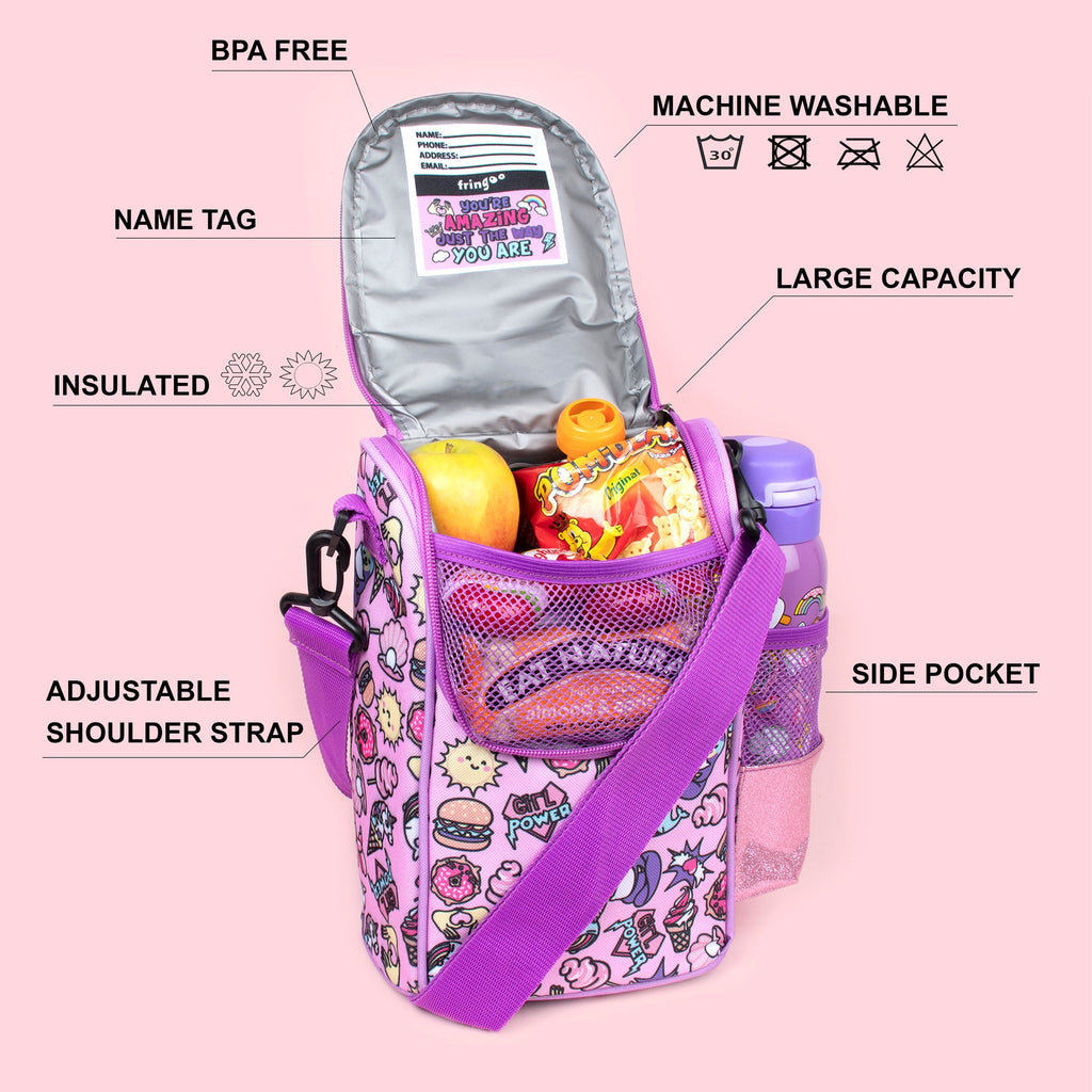Sac repas avec bandoulière – Strap Lunch Bags – Girls Rule