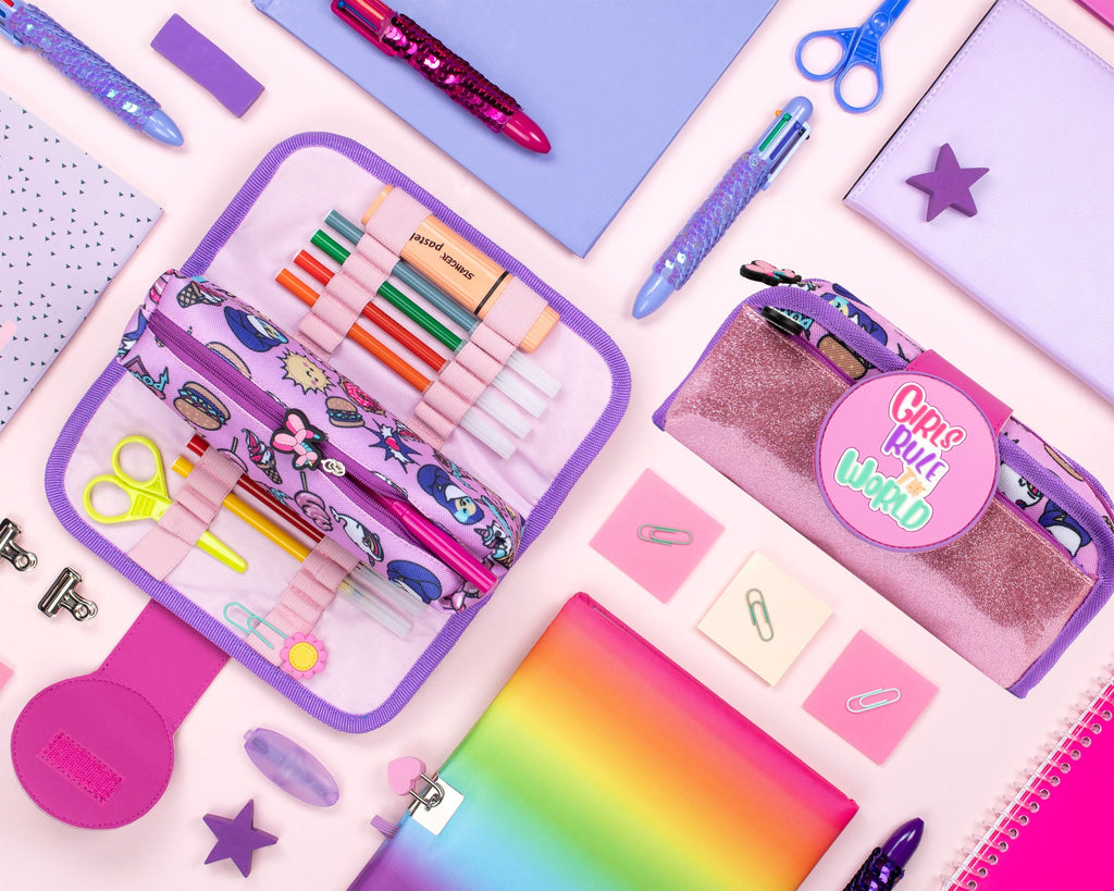 Trousse scolaire avec patch en silicone – Girls Rule