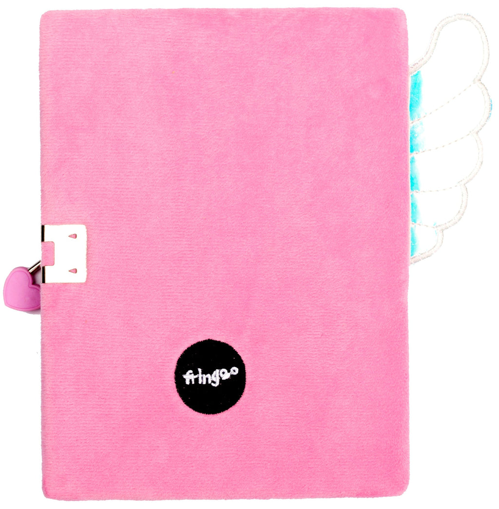 Carnet en peluche 3D – rose licorne Wings