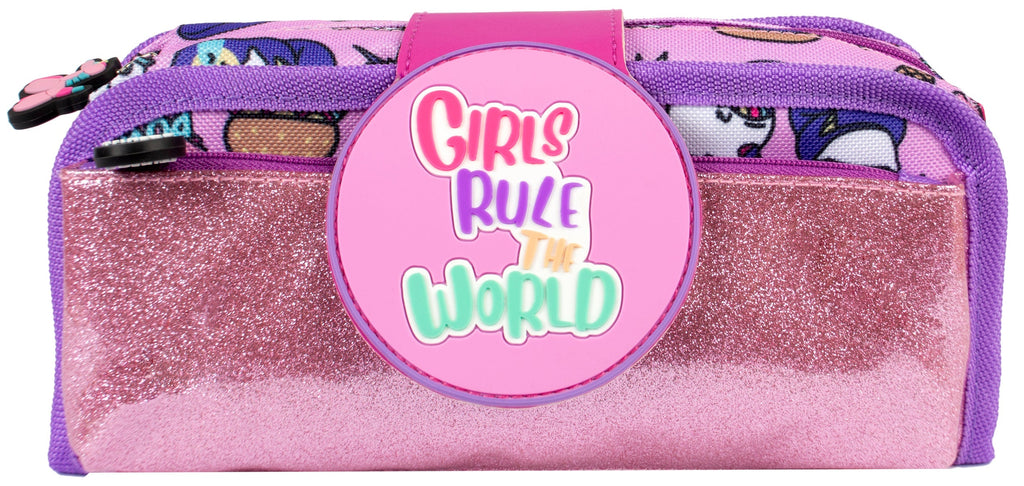 Trousse scolaire avec patch en silicone – Girls Rule