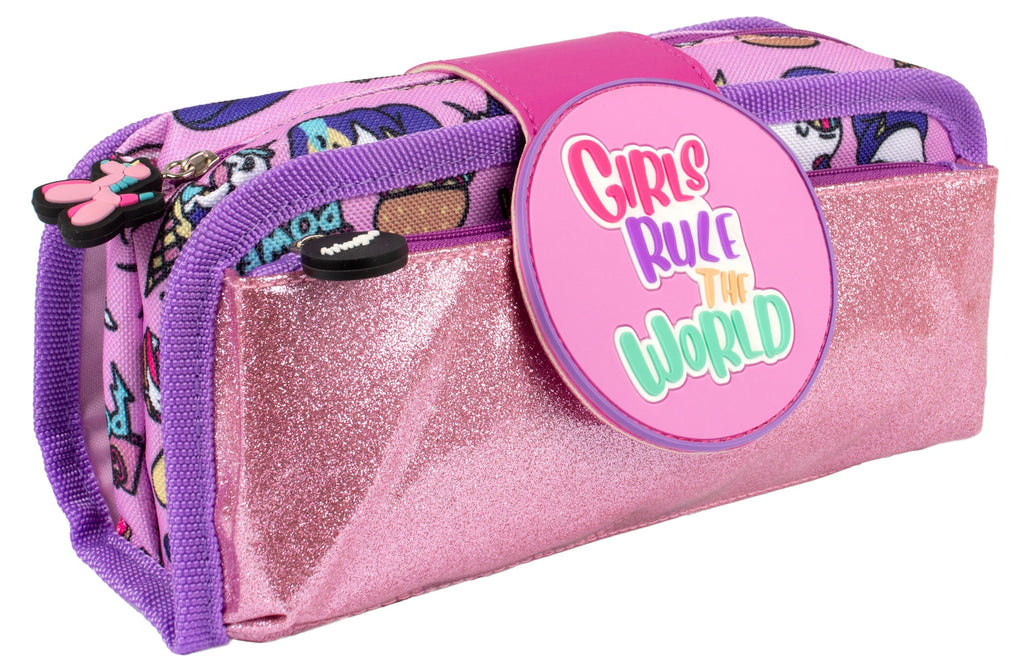 Trousse scolaire avec patch en silicone – Girls Rule