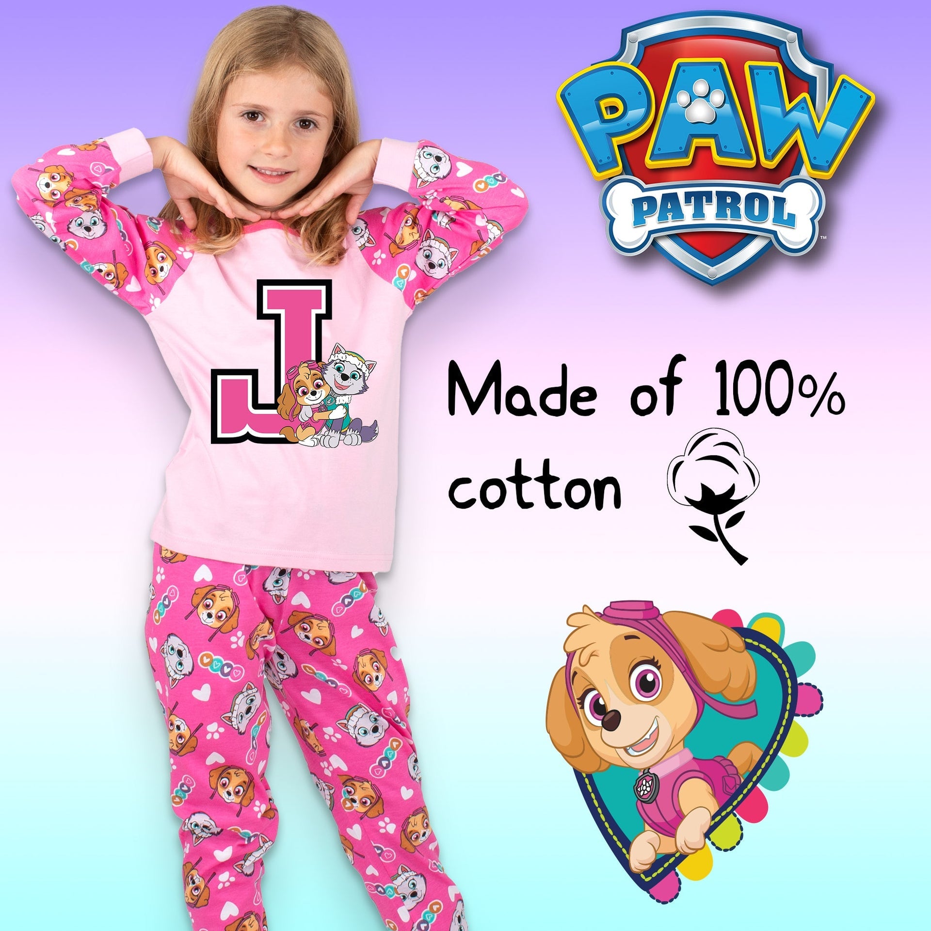 Pyjama – Paw Patrol with Letter