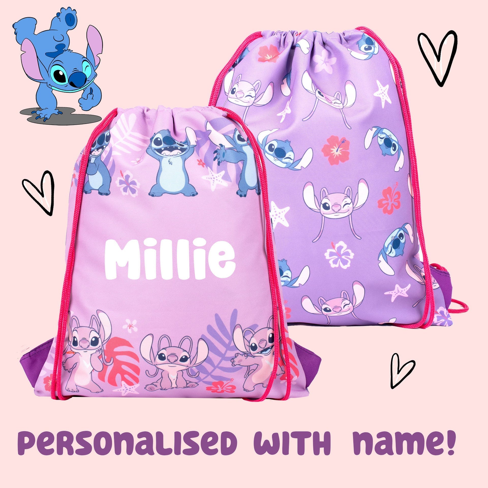 Sac à cordon – Official Disney Stitch & Angel | PE Bag | Fringoo