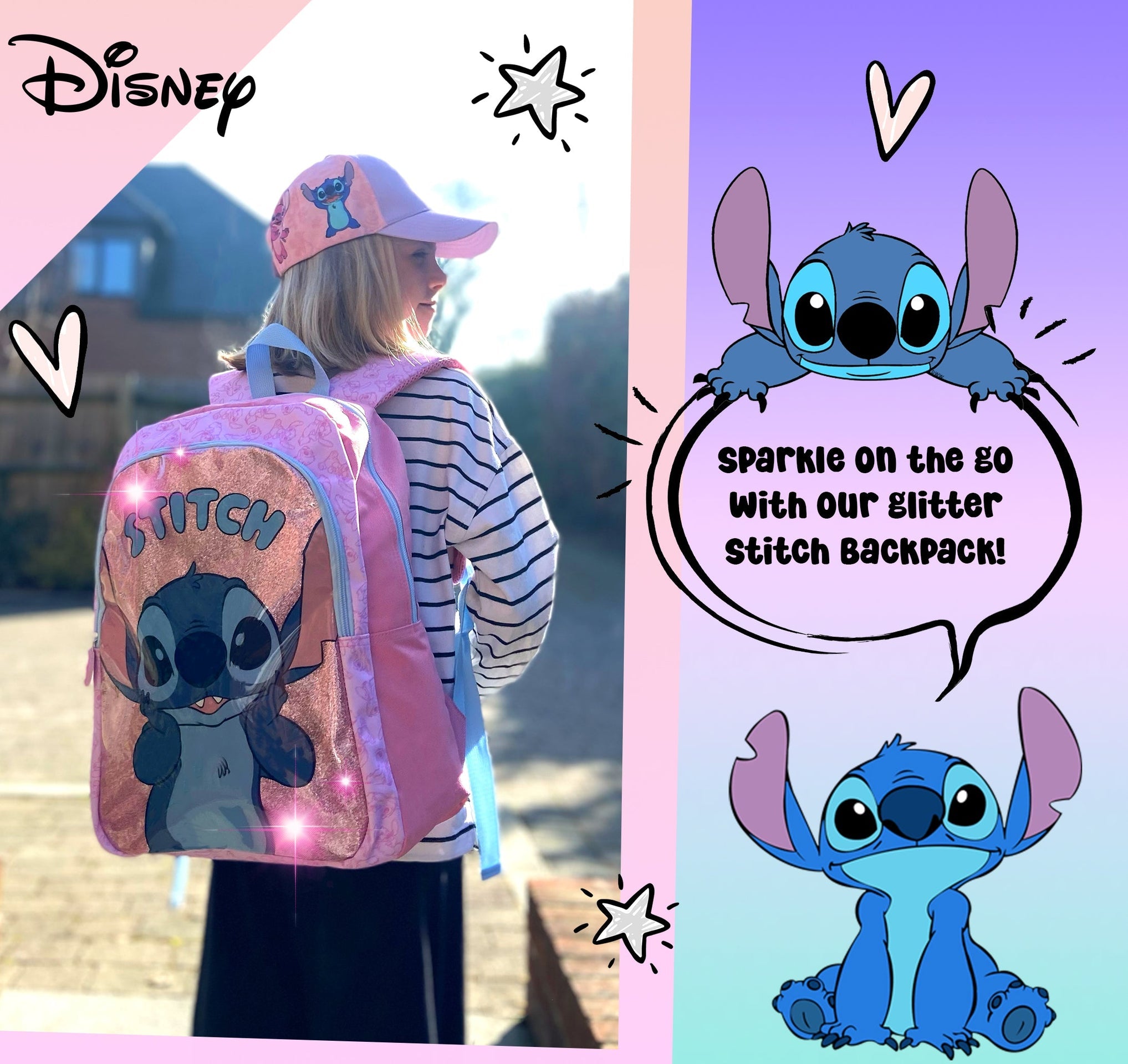 Sac à dos – Disney Stitch pailleté for Girls | Fringoo