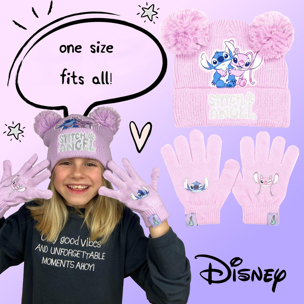 Ensemble bonnet et gants – Disney Lilo & Stitch Winter Set for Girls