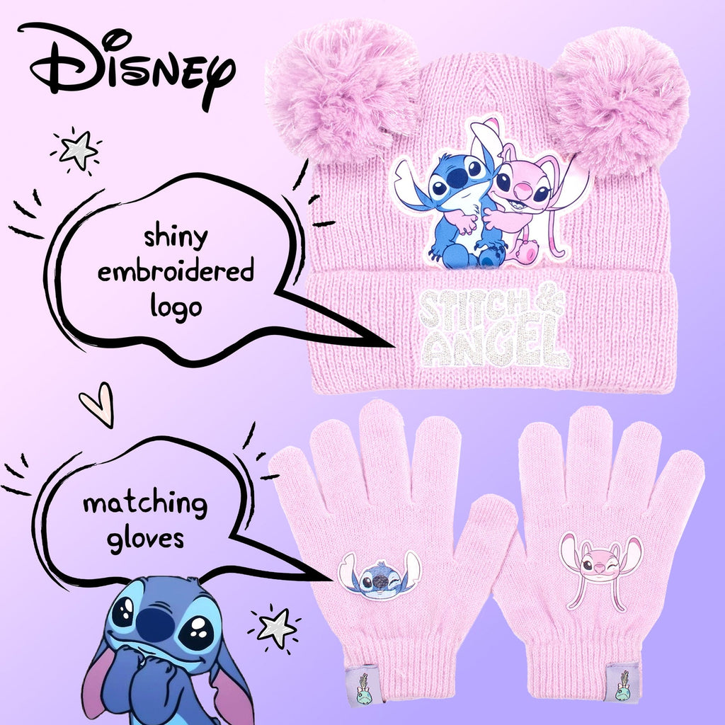 Ensemble bonnet et gants – Disney Lilo & Stitch Winter Set for Girls
