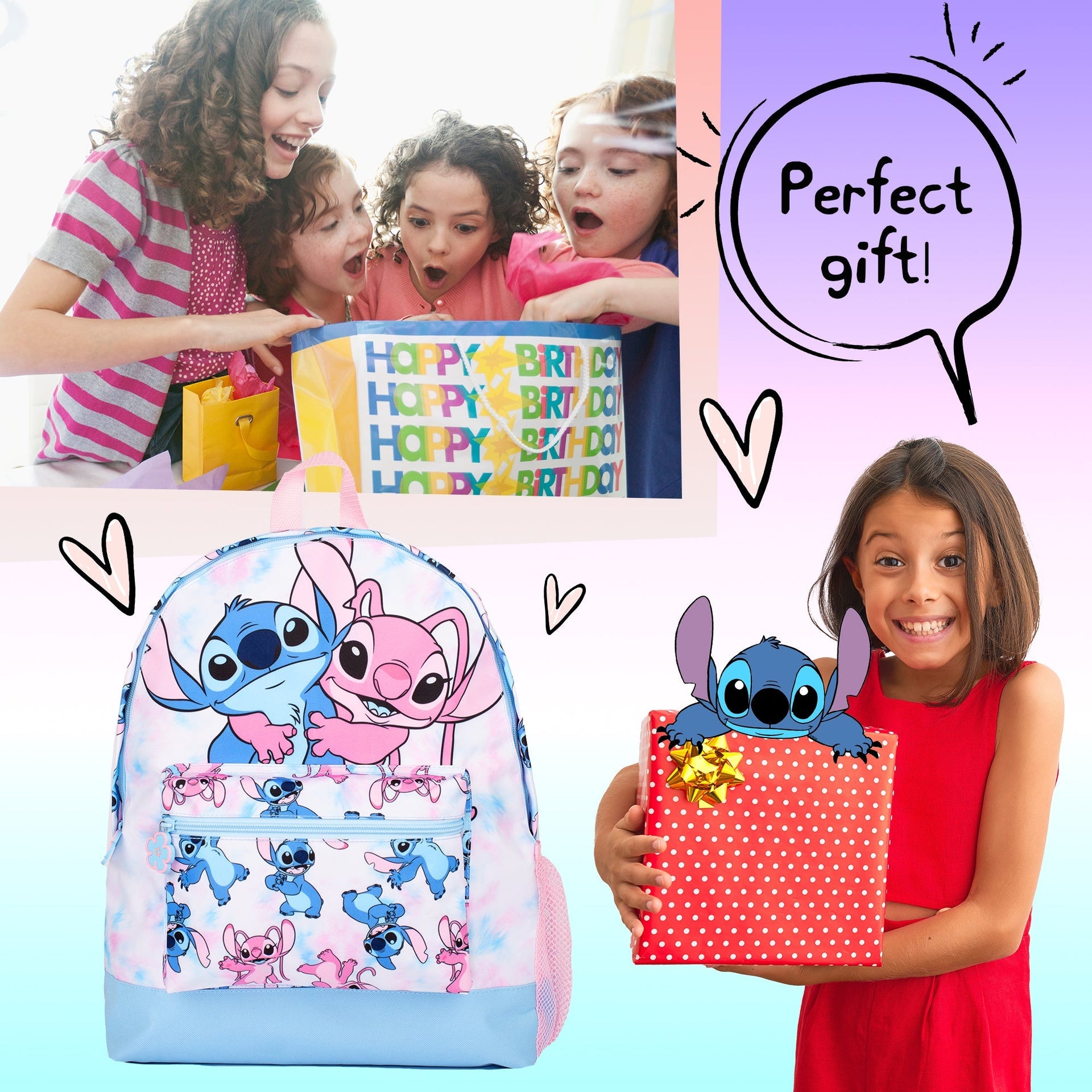 Sac à dos – Disney Stitch Girls | Tie Dye Rucksack | Fringoo