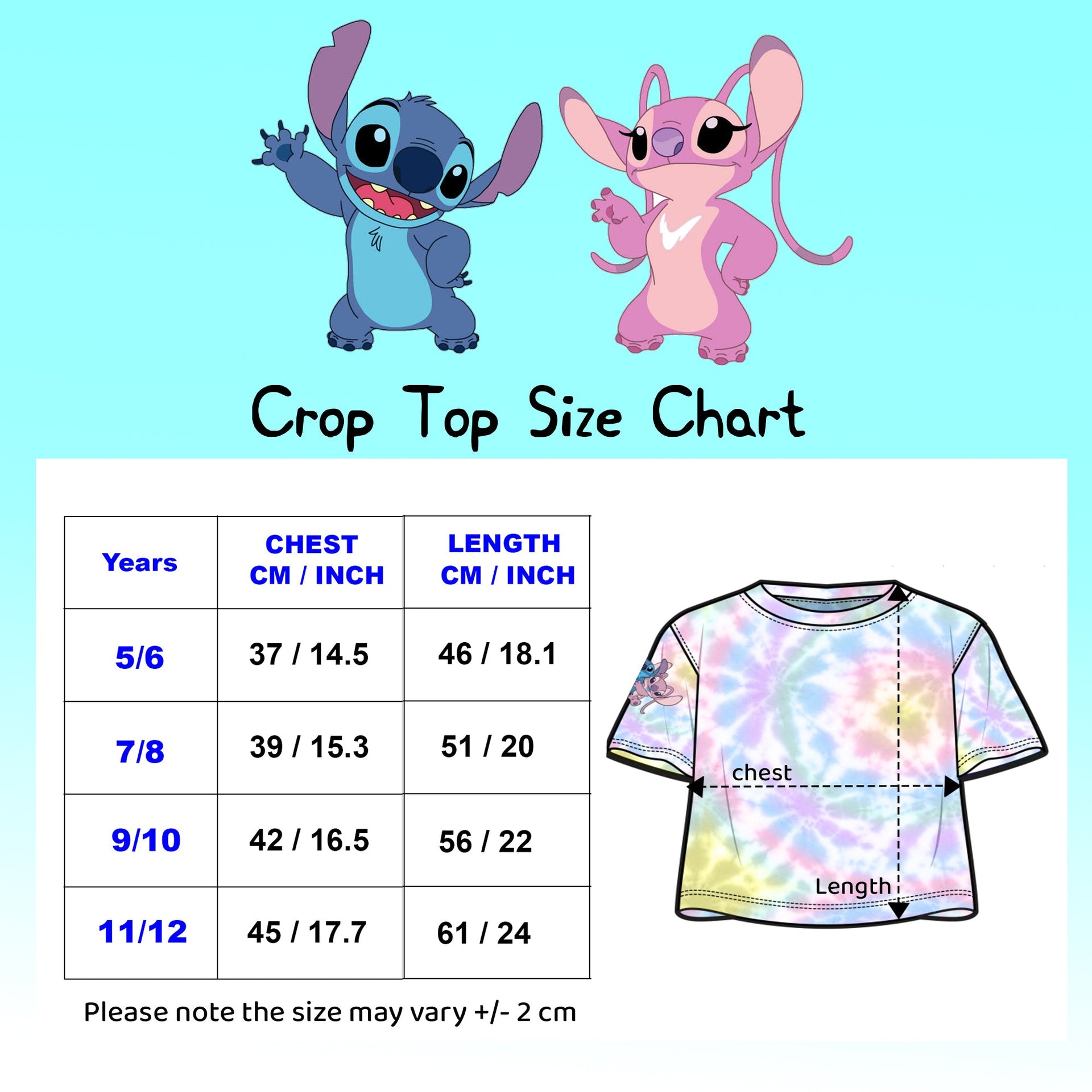 Crop top Stitch – Tie Dye
