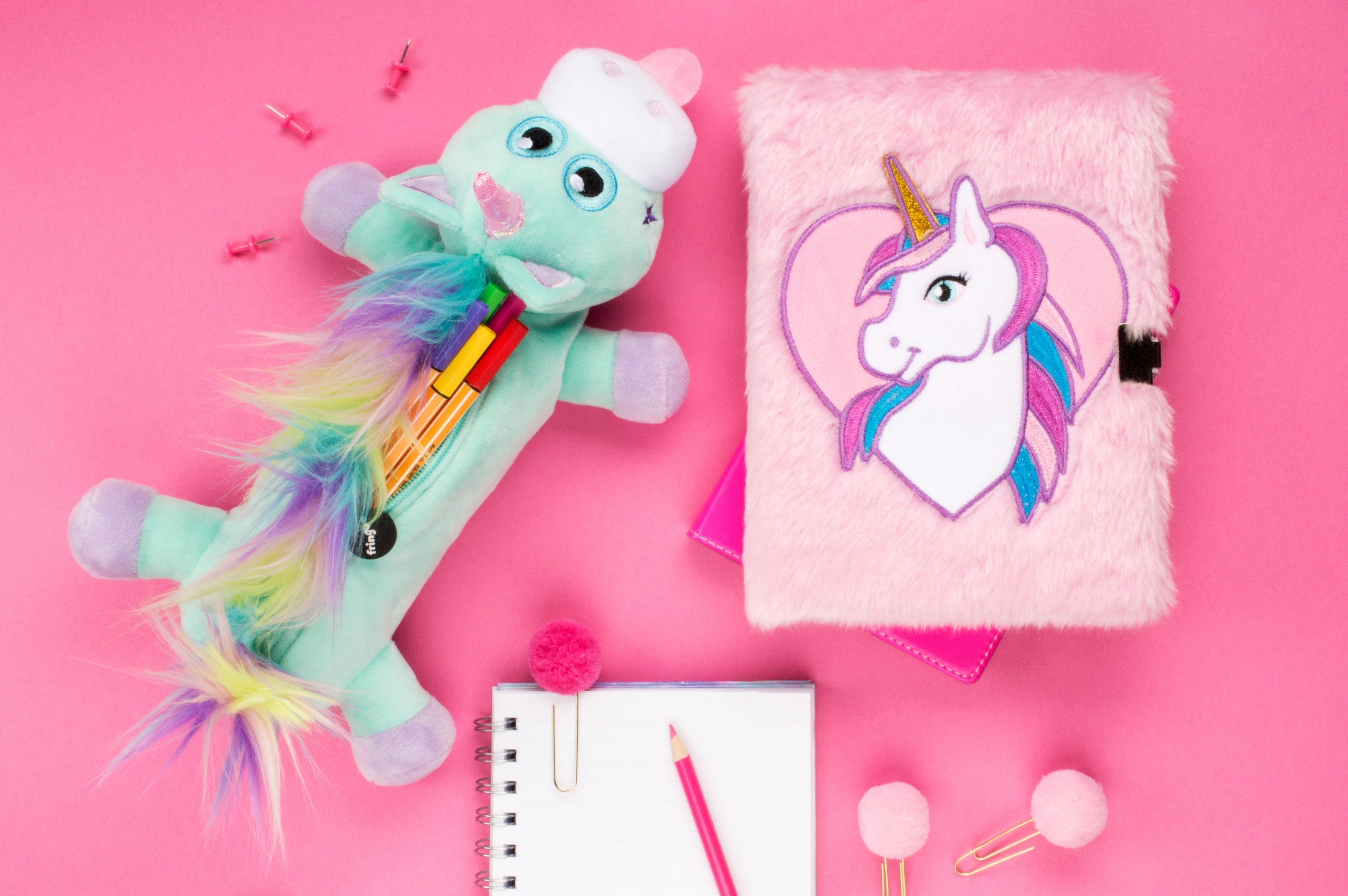 Trousse scolaire – arc-en-ciel licorne Mint