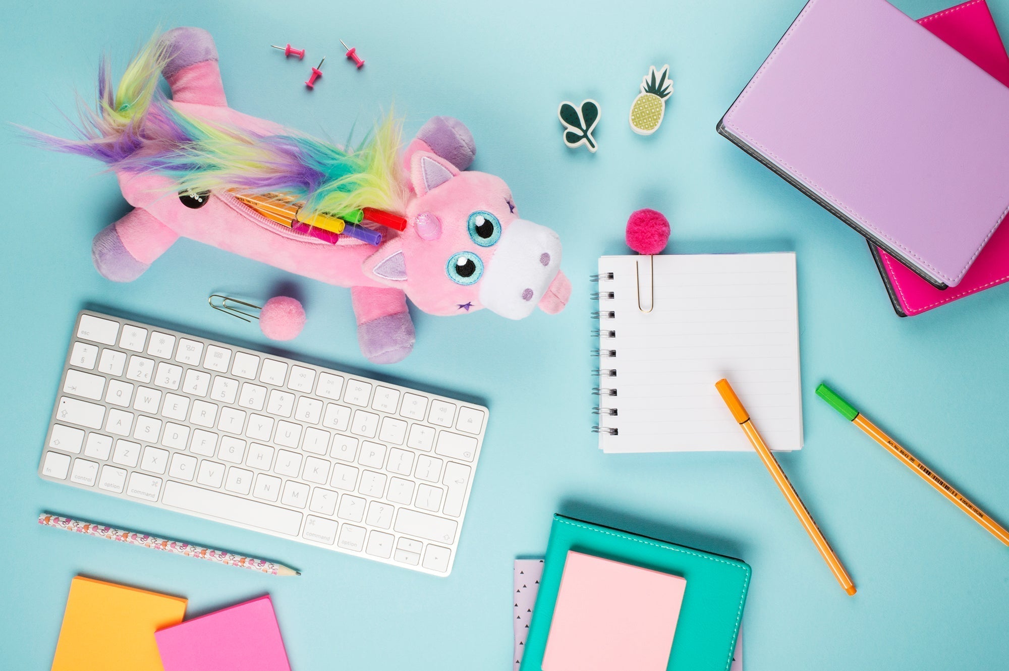 Trousse scolaire – licorne rose